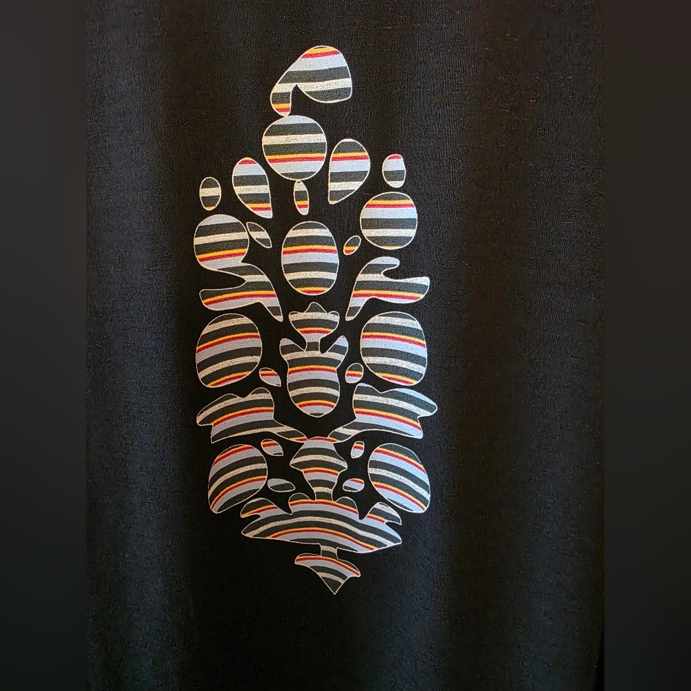FP Movement by Free People Black Crop Top with Multicolor Design - Picture 4 of 5